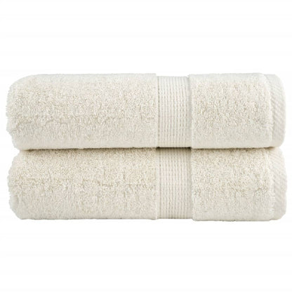 vidaXL Premium Wash Towels SOLUND 2 pcs Cream 30x30 cm 600 gsm