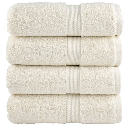 vidaXL Premium Wash Towels SOLUND 4 pcs Cream 30x30 cm 600 gsm