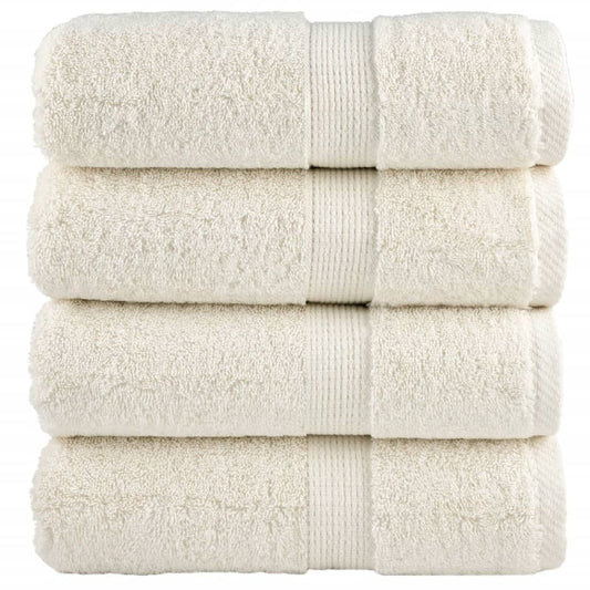 vidaXL Premium Guest Towels SOLUND 4 pcs Cream 30x50 cm 600 gsm