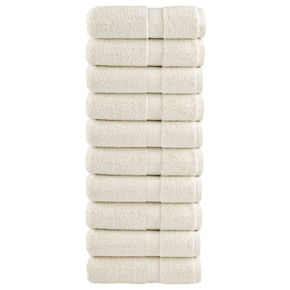 vidaXL Premium Guest Towels SOLUND 10 pcs Cream 30x50 cm 600 gsm