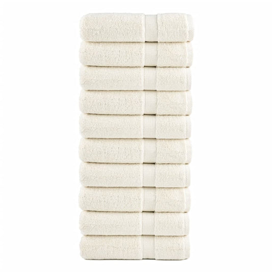 vidaXL Premium Hand Towels SOLUND 10 pcs Cream 50x100 cm 600 gsm