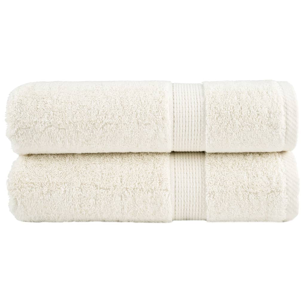 vidaXL Premium Shower Towels SOLUND 2 pcs Cream 70x140 cm 600 gsm