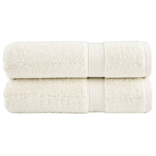 vidaXL Premium Shower Towels SOLUND 2 pcs Cream 70x140 cm 600 gsm