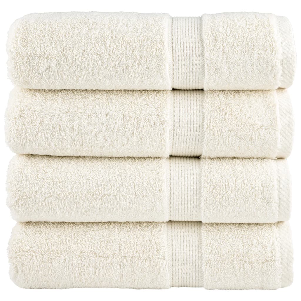vidaXL Premium Shower Towels SOLUND 4 pcs Cream 70x140 cm 600 gsm
