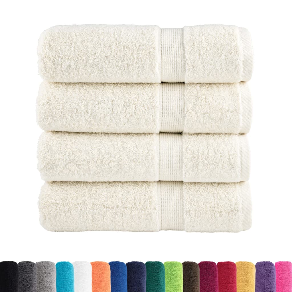 vidaXL Premium Shower Towels SOLUND 4 pcs Cream 70x140 cm 600 gsm