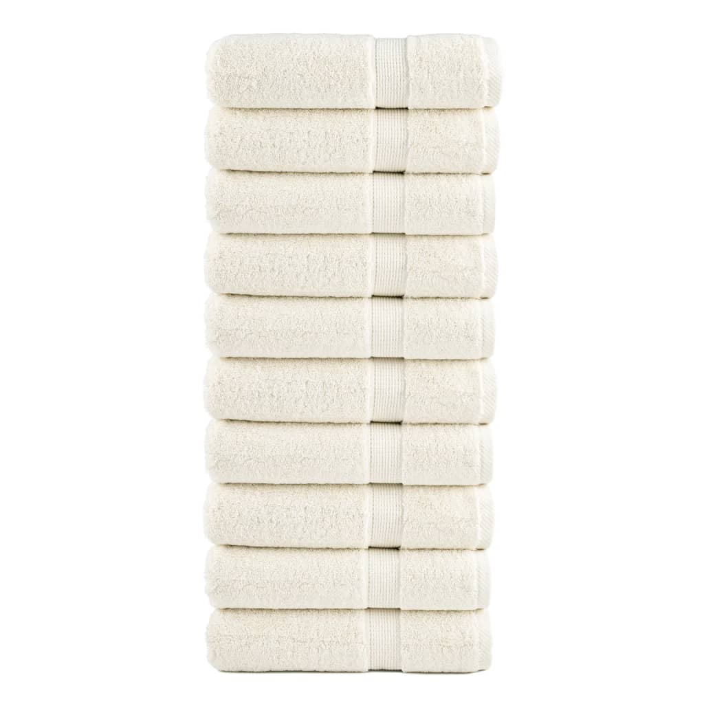 vidaXL Premium Shower Towels SOLUND 10 pcs Cream 70x140 cm 600 gsm