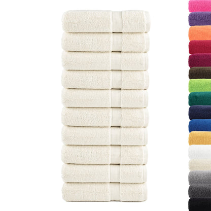 vidaXL Premium Shower Towels SOLUND 10 pcs Cream 70x140 cm 600 gsm