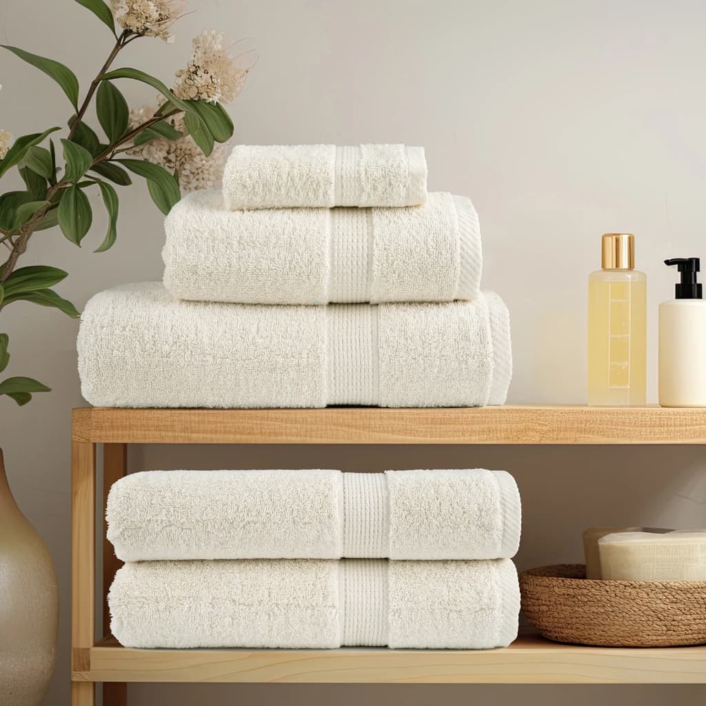 vidaXL Premium Shower Towels SOLUND 10 pcs Cream 70x140 cm 600 gsm