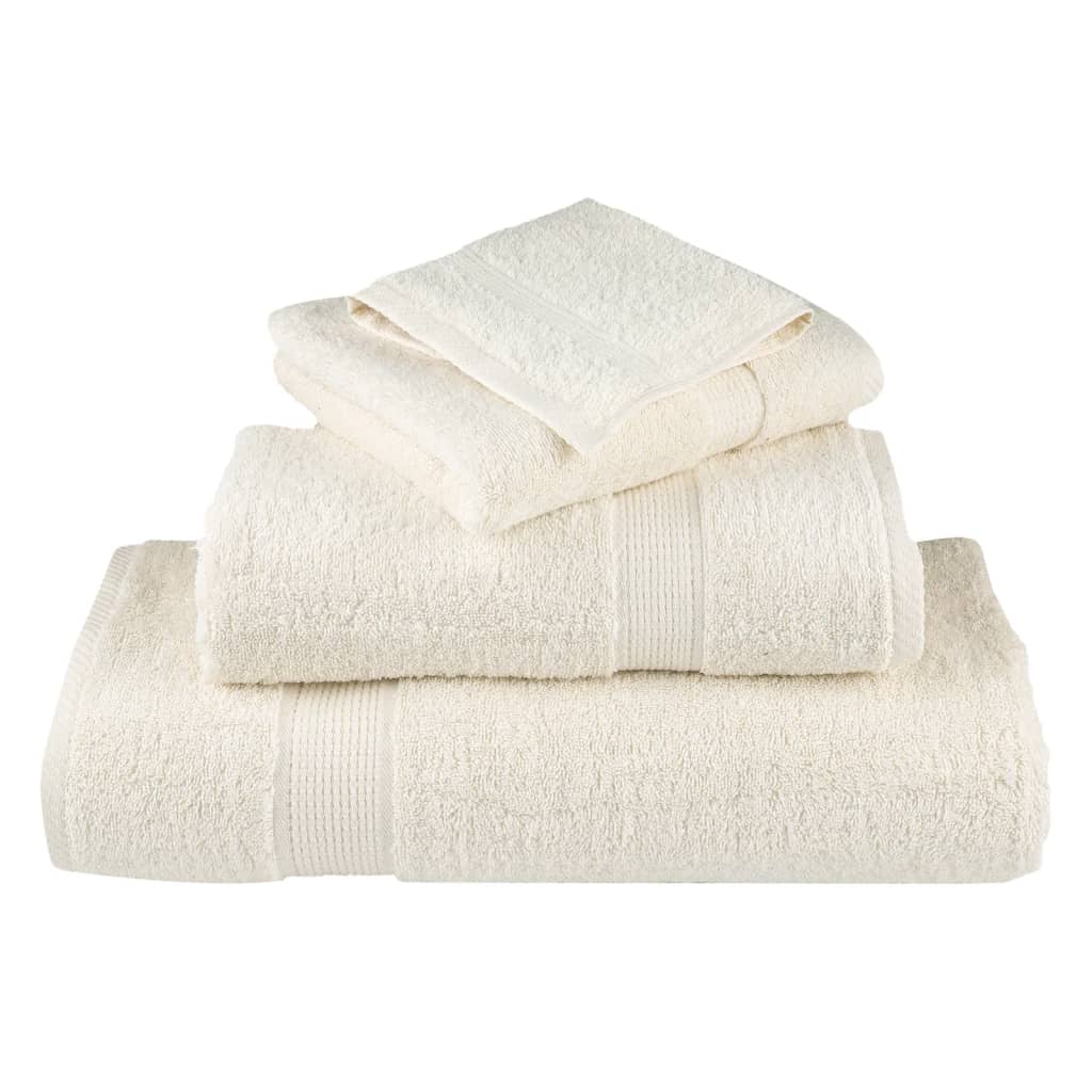 vidaXL Premium Shower Towels SOLUND 10 pcs Cream 70x140 cm 600 gsm