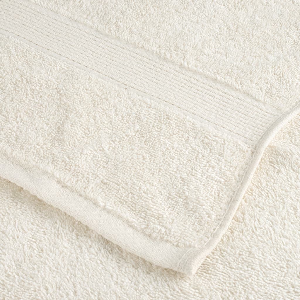 vidaXL Premium Bath Towels "SOLUND" 2 pcs Cream 100x150 cm 600 gsm