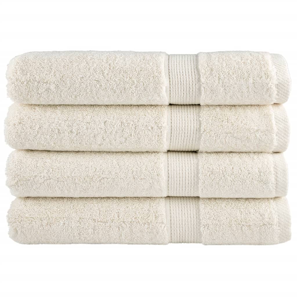 vidaXL Premium Sauna Towels SOLUND 4 pcs Cream 80x200 cm 600 gsm