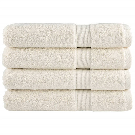 vidaXL Premium Sauna Towels SOLUND 4 pcs Cream 80x200 cm 600 gsm