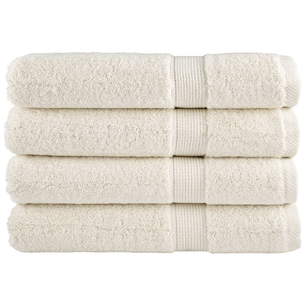 vidaXL Premium Towels SOLUND 4 pcs Cream 100x200 cm 600 gsm
