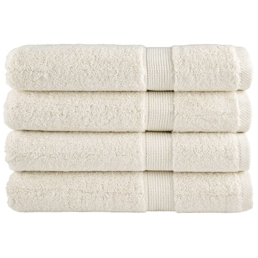 vidaXL Premium Towels SOLUND 4 pcs Cream 100x200 cm 600 gsm