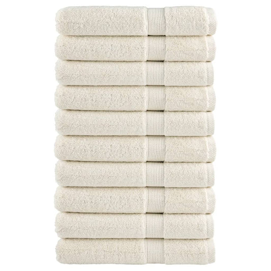 vidaXL Premium Towels SOLUND 10 pcs Cream 100x200 cm 600 gsm