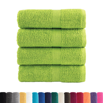 vidaXL Premium Wash Towels SOLUND 4 pcs Apple Green 30x30 cm 600 gsm