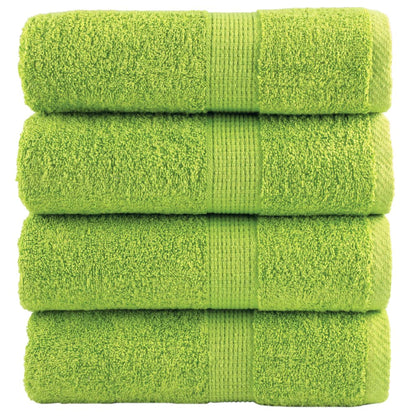 vidaXL Premium Guest Towels SOLUND 4 pcs Apple Green 30x50 cm 600 gsm