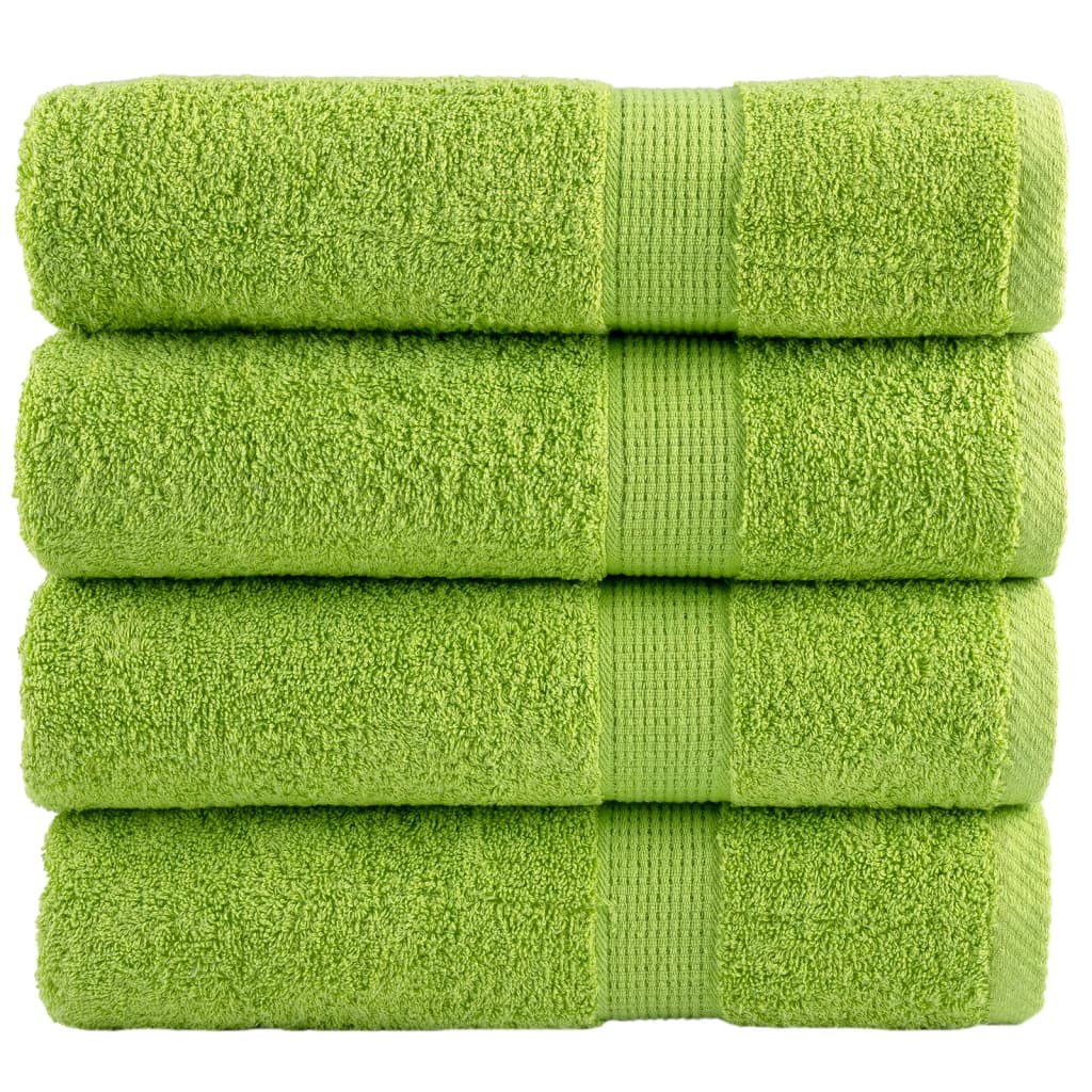 vidaXL Premium Shower Towels SOLUND 4 pcs Apple Green 70x140 cm 600 gsm