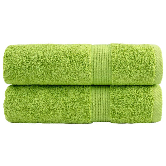 vidaXL Premium Bath Towels "SOLUND" 2 pcs Apple Green 100x150 cm 600 gsm