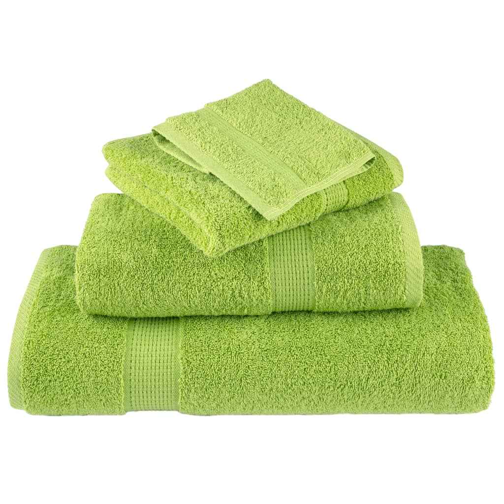 vidaXL Premium Bath Towels "SOLUND" 2 pcs Apple Green 100x150 cm 600 gsm