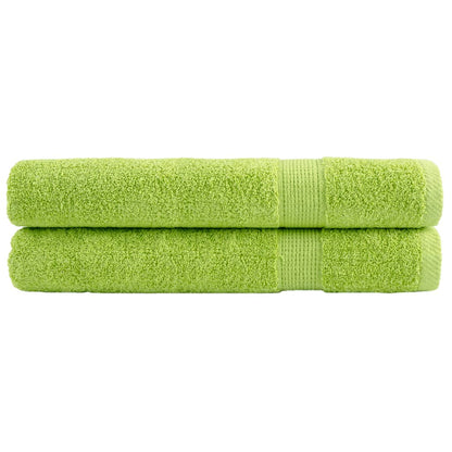 vidaXL Premium Towels SOLUND 2 pcs Apple Green 100x200 cm 600 gsm