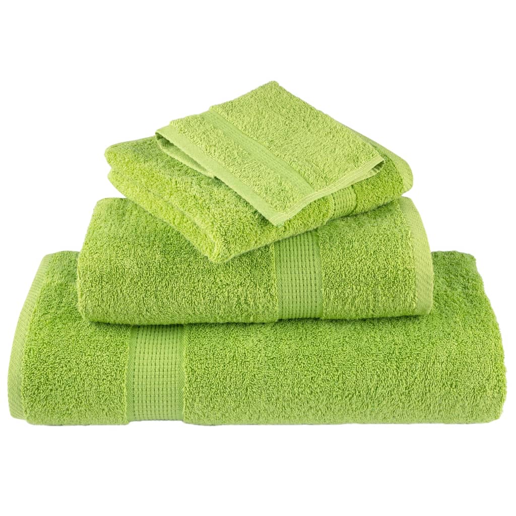 vidaXL Premium Towels SOLUND 2 pcs Apple Green 100x200 cm 600 gsm