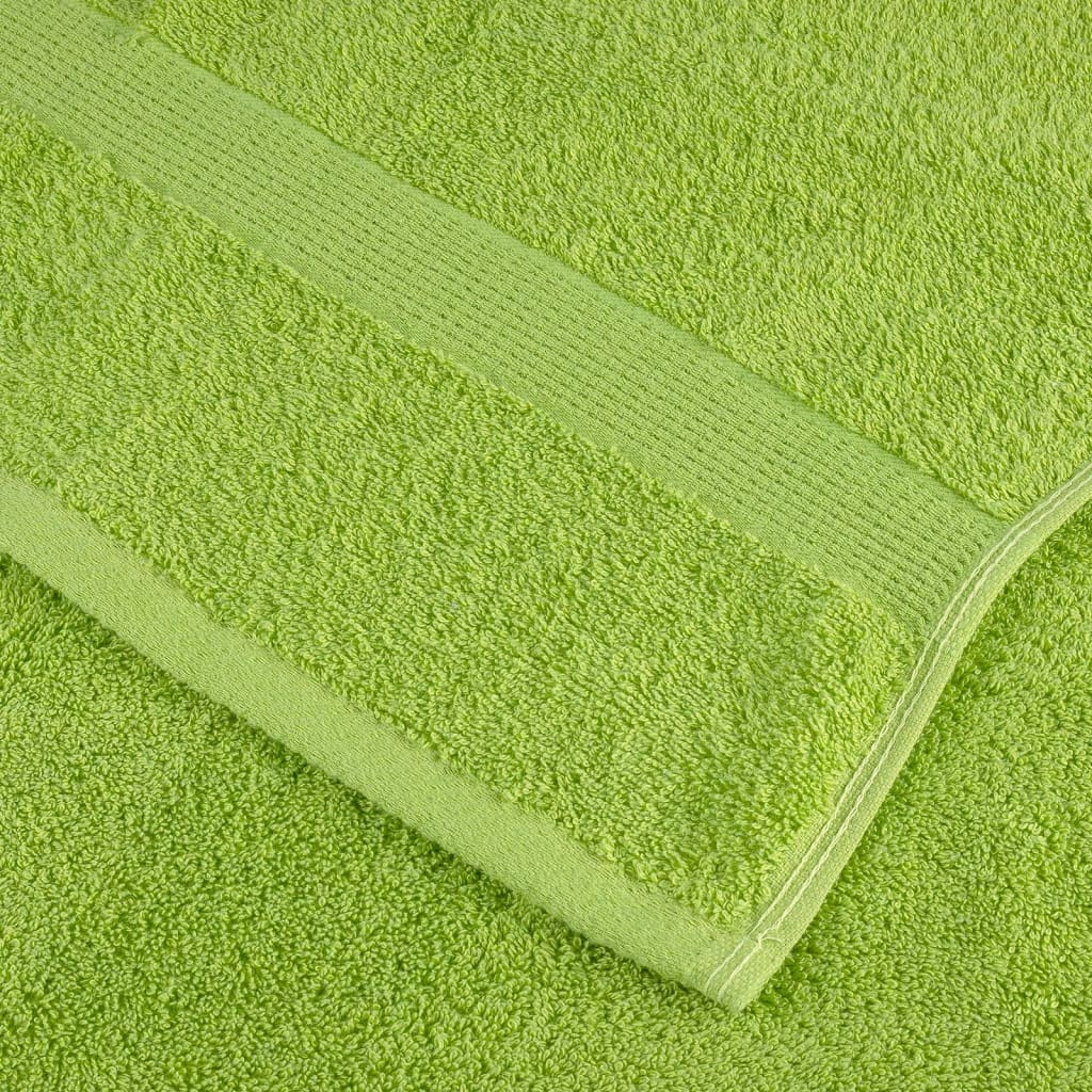 vidaXL Premium Towels SOLUND 10 pcs Apple Green 100x200 cm 600 gsm