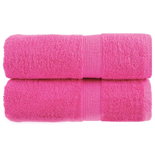 vidaXL Premium Guest Towels SOLUND 2 pcs Pink 30x50 cm 600 gsm