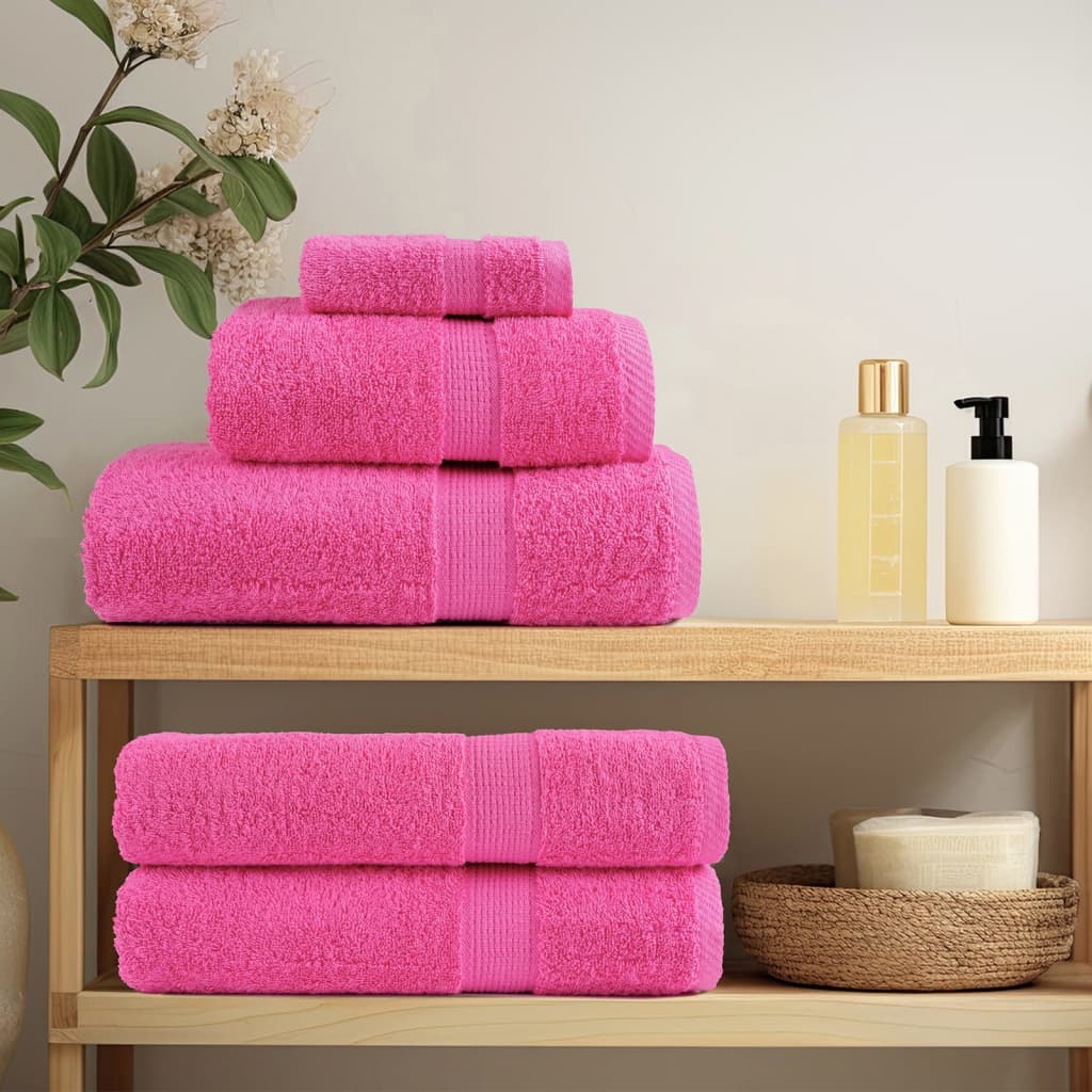 vidaXL Premium Guest Towels SOLUND 2 pcs Pink 30x50 cm 600 gsm