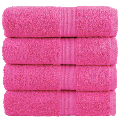 vidaXL Premium Guest Towels SOLUND 4 pcs Pink 30x50 cm 600 gsm