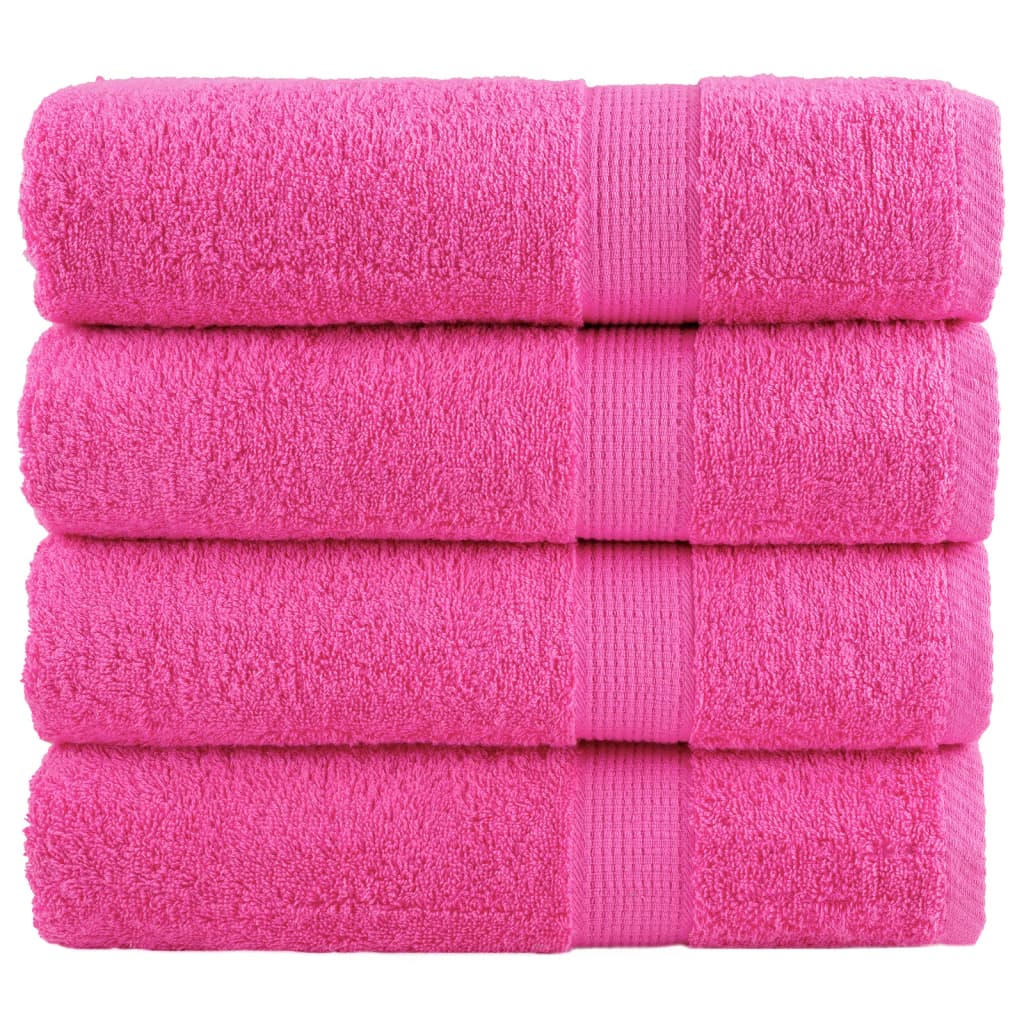 vidaXL Premium Hand Towels SOLUND 4 pcs Pink 50x100 cm 600 gsm