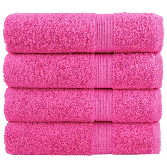 vidaXL Premium Hand Towels SOLUND 4 pcs Pink 50x100 cm 600 gsm