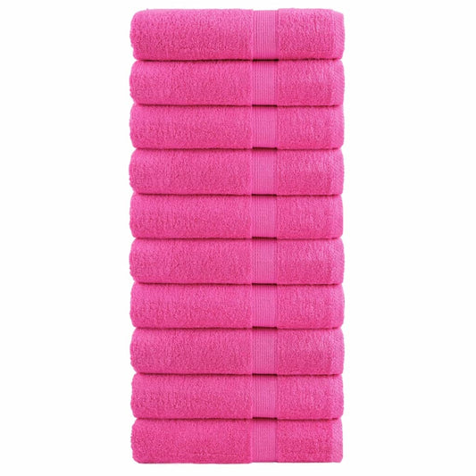 vidaXL Premium Hand Towels SOLUND 10 pcs Pink 50x100 cm 600 gsm