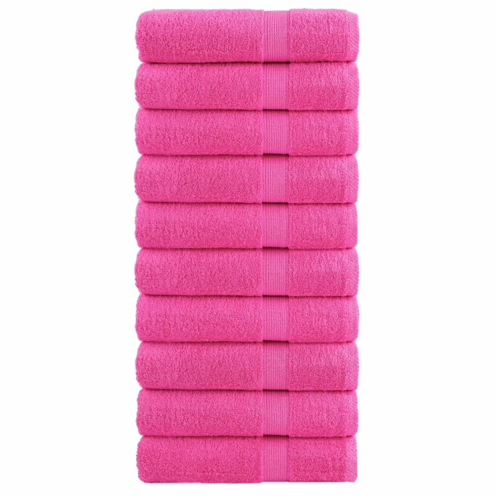 vidaXL Premium Shower Towels SOLUND 10 pcs Pink 70x140 cm 600 gsm