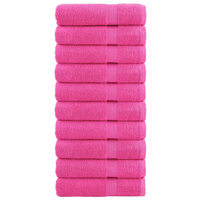 vidaXL Premium Shower Towels SOLUND 10 pcs Pink 70x140 cm 600 gsm