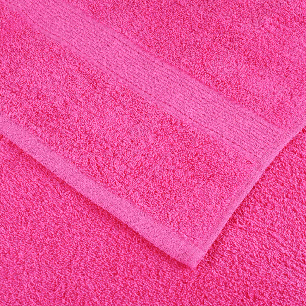 vidaXL Premium Bath Towels "SOLUND" 2 pcs Pink 100x150 cm 600 gsm