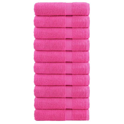 vidaXL Premium Bath Towels "SOLUND" 10 pcs Pink 100x150 cm 600 gsm