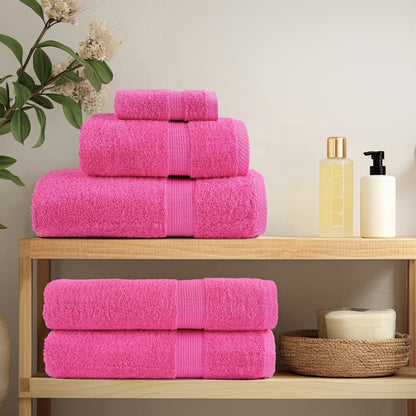 vidaXL Premium Bath Towels "SOLUND" 10 pcs Pink 100x150 cm 600 gsm