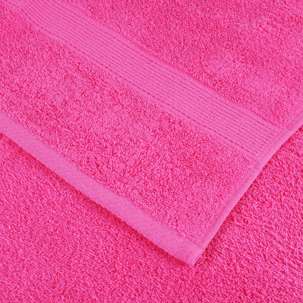 vidaXL Towel | Set of 2 | Pink | 100% ring-spun cotton | 100 x 200 cm