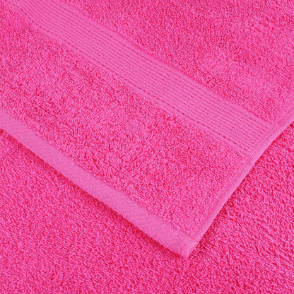 vidaXL Towel | Set of 2 | Pink | 100% ring-spun cotton | 100 x 200 cm