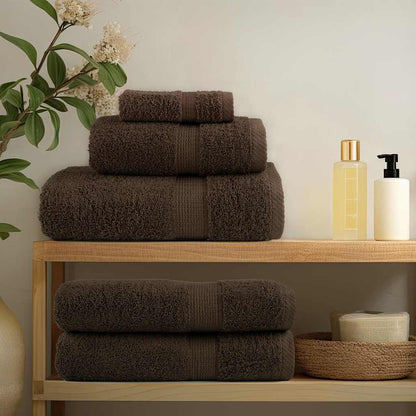 vidaXL 8 Piece Premium Towel Set SOLUND Brown 600 gsm