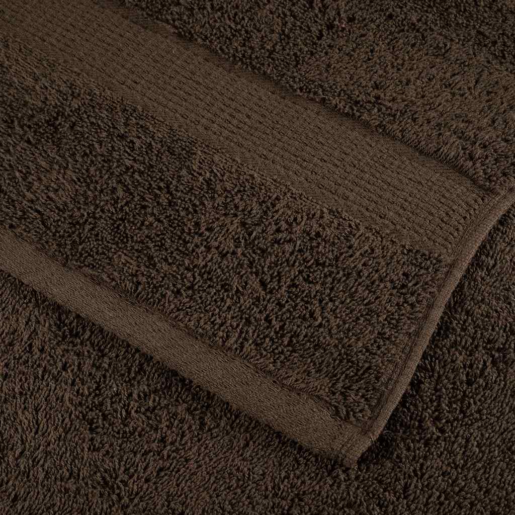 vidaXL 8 Piece Premium Towel Set SOLUND Brown 600 gsm