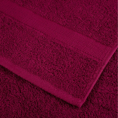 vidaXL 12 Piece Premium Towel Set SOLUND Bordeaux 600 gsm