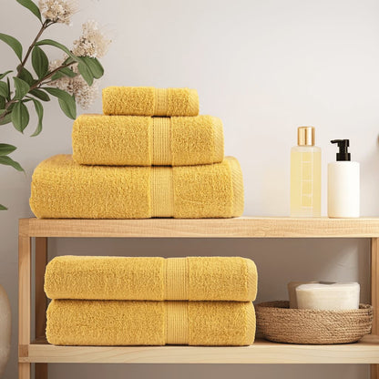 vidaXL 12 Piece Premium Towel Set SOLUND Gold 600 gsm