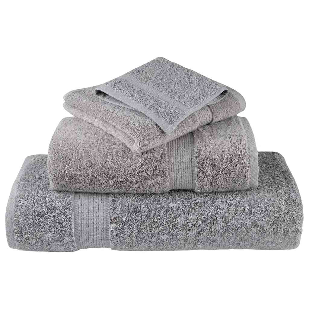 vidaXL 12 Piece Premium Towel Set SOLUND Grey 600 gsm