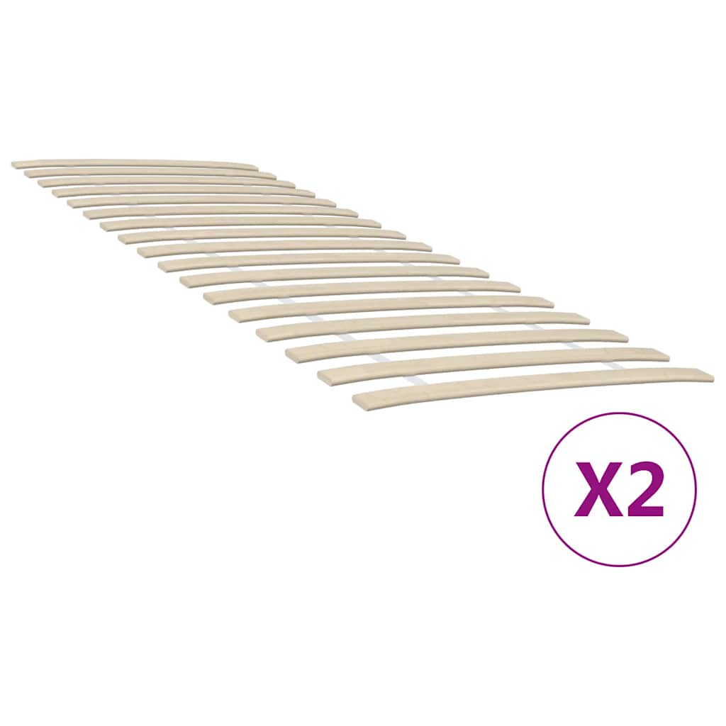 vidaXL Bed Slats Replacements with 34 Slats 2 pcs 80x200 cm
