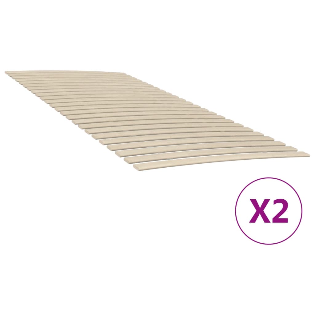 vidaXL Bed Slats Replacements with 48 Slats 2 pcs 100x200 cm