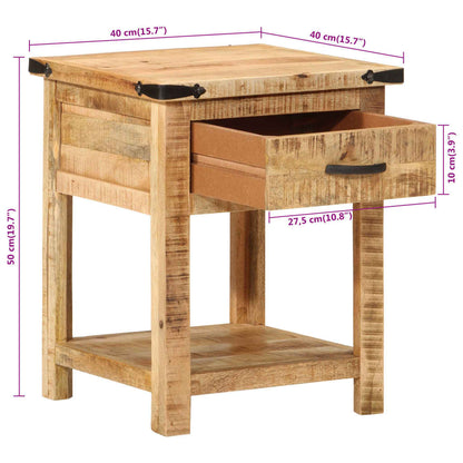 vidaXL Bedside Cabinet 40x40x50 cm Solid Wood Mango