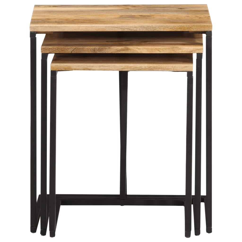 vidaXL Nesting Tables 3 pcs Solid Wood Acacia