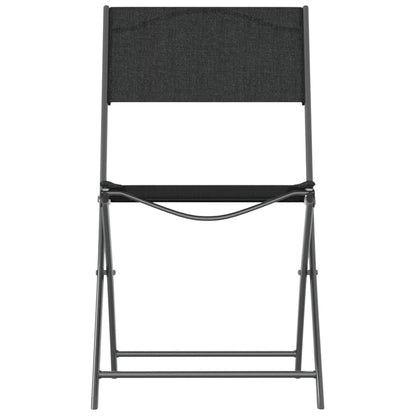 vidaXL 3 Piece Garden Dining Set Black Steel